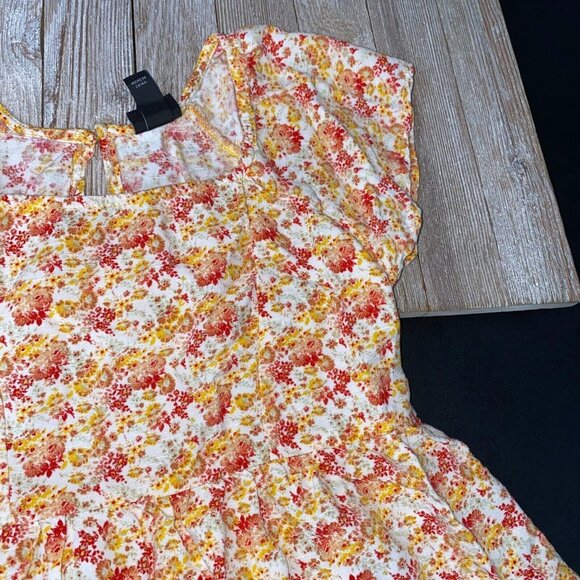 Art Class Floral Woven Peplum Top Girls Size S (6/6X) Cute Pretty Boho School - Picture 3 of 12